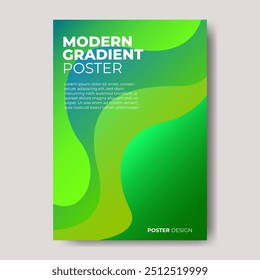 Diseño abstracto moderno del cartel del gradiente 