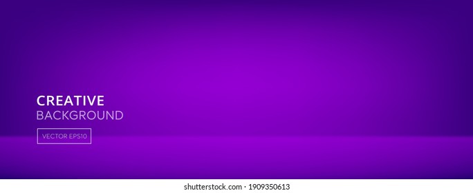 Modern abstract gradient purple room banner background