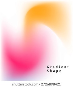 Forma degradada abstracta moderna con desenfoque de malla rosa y naranja vibrante. Textura líquida fluida suave minimalista sobre un fondo blanco para encabezados de Web creativos, redes sociales y marca profesional.