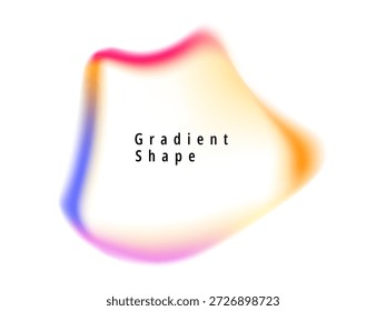 Forma de degradado abstracto moderno con desenfoque de malla vibrante. Textura líquida fluida suave minimalista en tonos rosa, naranja y azul sobre blanco para encabezados de Web creativos, redes sociales y marca profesional