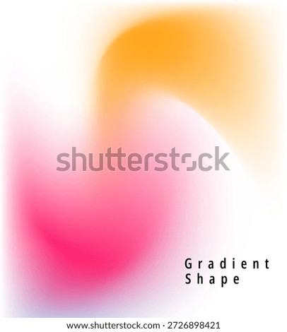 Modern abstract gradient shape with vibrant pink and orange mesh blur. Minimalist soft flowing liquid texture on a white background for creative web headers, social media, and professional branding.
