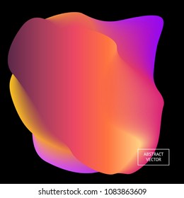 Modern abstract gradient shapes. Colorful vibration vector waves. Futuristic template background for flyer, party posters, brochures, web and business