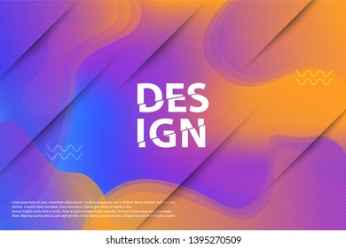 Modern abstract gradient shapes composition. Minimal Vector cover design.