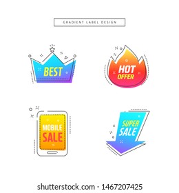 Modern abstract gradient shapes for shopping, sale promotion, discount title frame.
