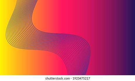 Modern Abstract Gradient wallpaper with waves, Vector illustration, EPS 10