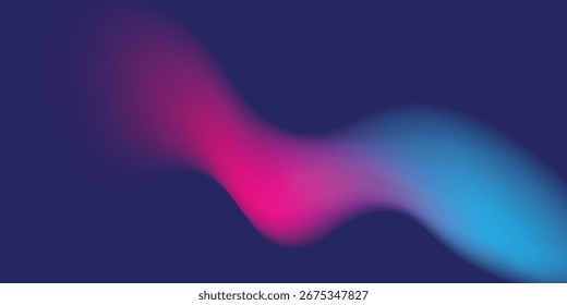 Moderno gradiente abstracto onda de color rosa a azul sobre fondo oscuro.