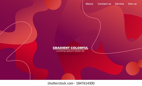 Modern abstract gradient wavy geometric background. Suitable For Wallpaper, Banner, Background, Card, Book Illustration, landing page, gift, cover, flyer, report, bussiness, social media