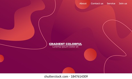 Moderner abstrakter Farbverlauf-Wavy-geometrischer Hintergrund. Geeignet für Tapete, Banner, Hintergrund, Karte, Buchillustration, Landing Page, Geschenk, Cover, Flyer, Bericht, Business, soziale Medien