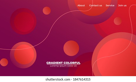 Fondo geométrico ondulado de gradiente abstracto moderno. Adecuado para fondos de escritorio, cartel, fondo, tarjeta, ilustración del libro, página de inicio, regalo, portada, volante, informe, negocios, medios sociales
