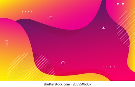 Modern abstract gradient wavy geometric background. Dynamic shapes composition. Eps10 vector