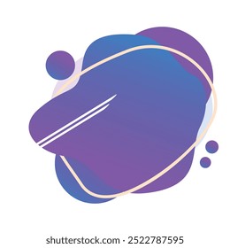 Modern abstract graphic element with fluid gradient shapes forming a cool banner
