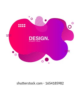 Moderne abstrakte Vorlagen für grafische Elemente. Flüssige Formen und dynamische Farben . Muster für Logo-Design, Faltblätter oder Präsentationen. Vektorillustration