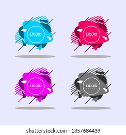 Modern abstract graphic elements. Dynamic colored shapes and lines. Abstract banners in the form of flowing liquids of various colors. Template for logo, flyer or presentation designs. Creative and co