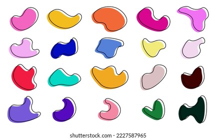 Elementos gráficos abstractos modernos con conjunto de colección de líneas. Ilustración vectorial. EPS 10.