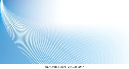 Un gráfico abstracto moderno con Gradientes azules suaves, curvas amplias y líneas delicadas que se cruzan creando un sutil efecto moiré sobre un fondo blanco.