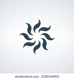 modern abstract graphic sun concept creative simple vector illustration