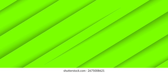 Fundo verde abstrato moderno com linha diagonal. Elemento de design gráfico simples. Conceito futurista. Modelo de faixa horizontal com espaço para o texto.