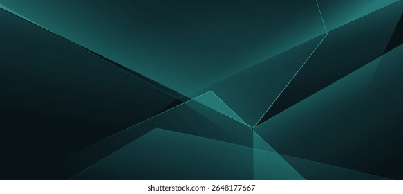 Fondo verde Abstractas moderno con lujos geométricos y líneas brillantes diagonales
