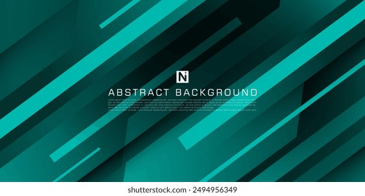 Modern abstract green background with square light and shadows pattern. Eps10 vector illustration