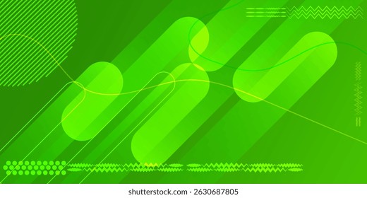 Modern abstract green geometric background. Dynamic shapes composition. Eps10 vector illustration