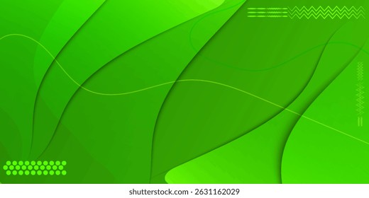 Modern abstract green geometric background. Dynamic shapes composition. Eps10 vector illustration