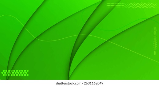Fondo geométrico verde abstracto moderno. Composición de Formas dinámicas. Ilustración vectorial Eps10