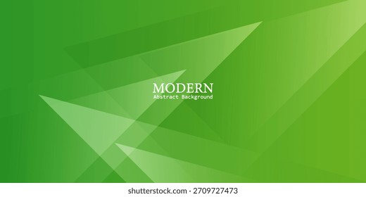 Fundo geométrico verde abstrato moderno com sobreposição de triângulos transparentes. Design moderno e criativo na moda em ilustração vetorial