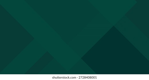Modern Abstract Green Geometric Background with Light Rays