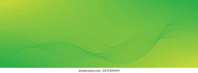Modern abstract green gradient background with waves	
