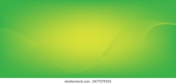 Modern abstract green gradient background with waves	