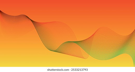 Fondo verde abstracto moderno del gradiente con las ondas