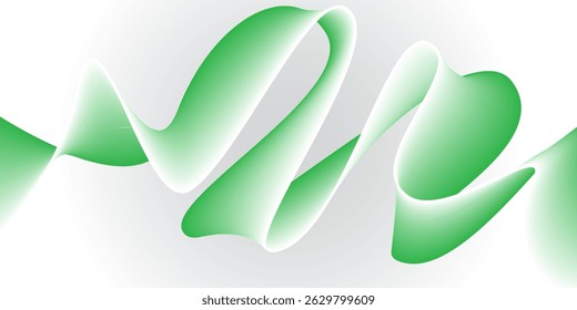 Fondo verde abstracto moderno del gradiente con las ondas