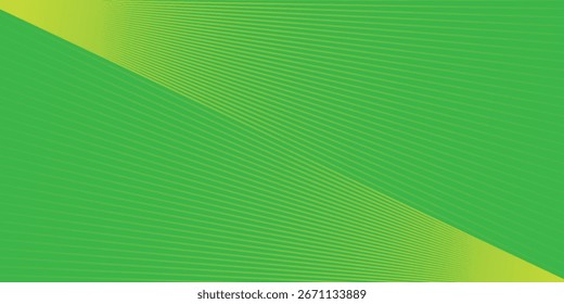 Modern abstract green gradient background with line and waves.