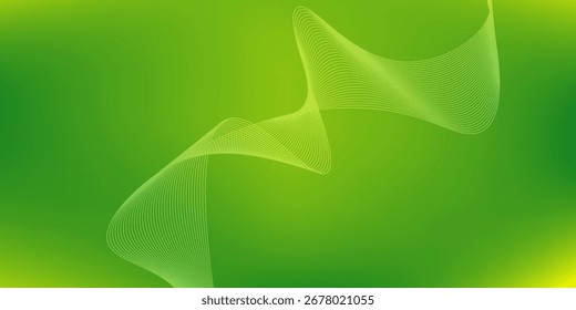 Fondo verde abstracto moderno del gradiente con las ondas