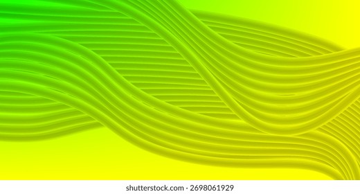 Fundo de gradiente verde abstrato moderno com ondas
