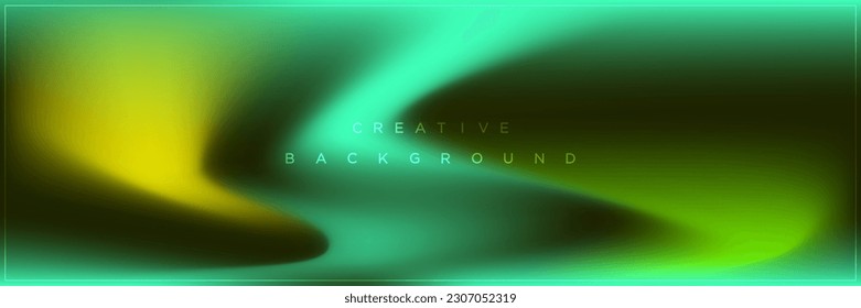 Modern abstract green gradient banner background design