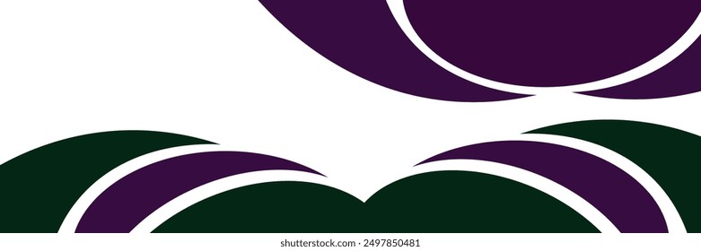 modern abstract green and purple curved shape background with white accents