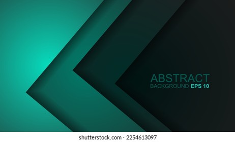 Modern abstract Green turquoise triangle vector background