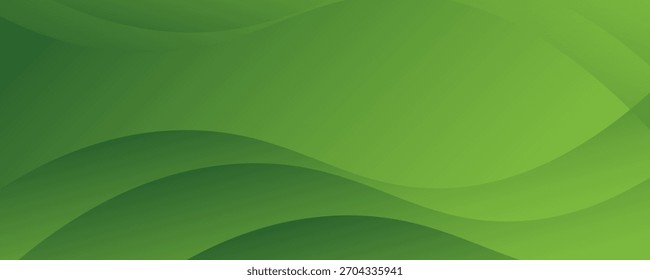 Fundo ondulado verde abstrato moderno. Vetor