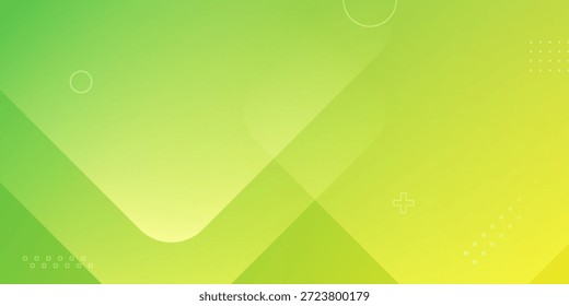 Fondo amarillo verde Abstractas moderno del degradado con las Formas geométricas