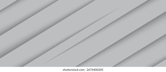 Modern abstract grey background with diagonal line. Simple graphic design element. Futuristic concept. Horizontal banner template with space for your text.