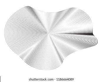 Modern abstract halftone background. curved lines 