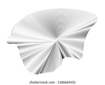 Modern abstract halftone background. curved lines 