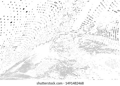 Modern abstract halftone background in different planes. dot geometric pattern