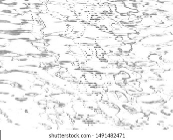 Modern abstract halftone background in different planes. dot geometric pattern