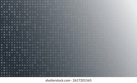 Modern abstract halftone background with gray dots on white. High-resolution vector design with sharp detail, ideal for branding, layout templates, or minimalist visuals.