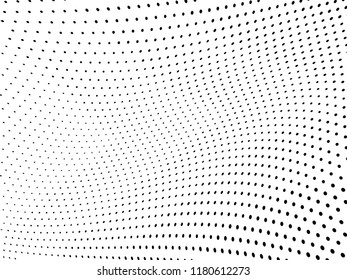 Modern abstract halftone background. points. circles. curved lines 