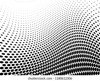 Modern abstract halftone background. points. circles. curved lines 