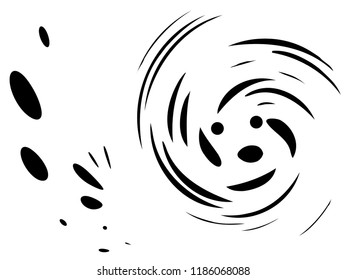 Modern abstract halftone background. points. circles. curved lines