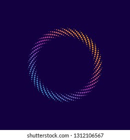 Modern Abstract Halftone Border Dots Logo